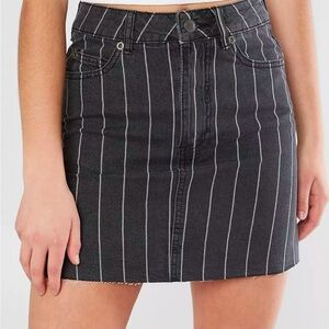 Rowdy High Rise Denim pinstripe Mini Skirt- RVCA